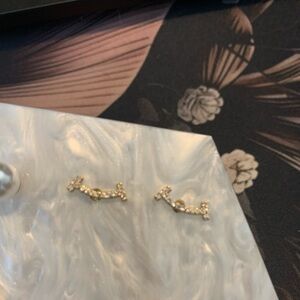 Park Lane “HAPPY” Gold Stud Earrings
